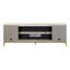 Console de cheminée contemporaine Ealey, rangement pour divertissement, meuble télé, entièrement assemblée, brun clair-102187067