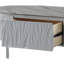 Elegant Grey Coffee Table With High Gloss Top And Drawer Storage Facility Chic Shelf Function