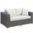 Nathain 35 in. Reception Loveseat