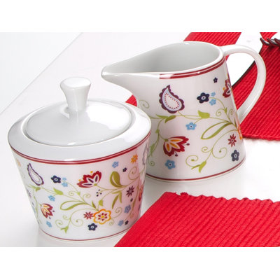 Milchgießer und Zuckerdosen-Set 2-teilig Shanti