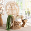 Chaise Bali / Pari Kimiko en rotin naturel avec coussin