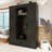 85.2 Inch Hall Tree With 3 Hooks, 4 Doors And 1 Drawer-574479299
