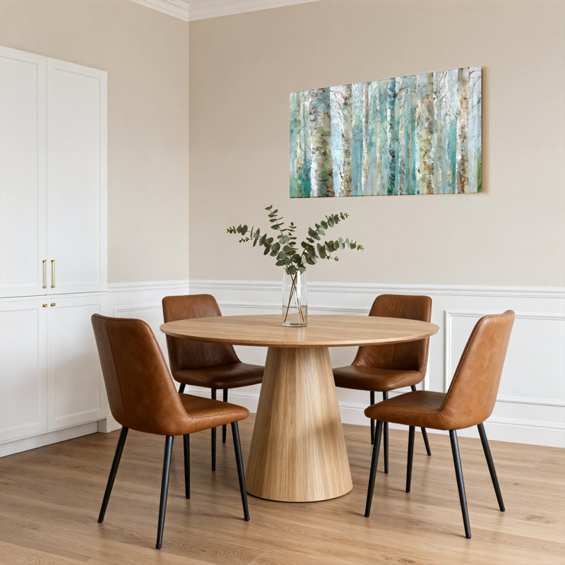 «Abstract Forest Tree Trunks», ensemble de 1 reproduction d'art sur toile tendue, H 24 po x l 48 po