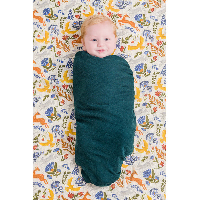 Dockatot Swaddle Set - Woodland/Deep Teal
