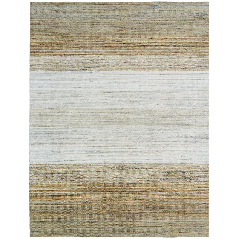 Maghull Hand Loomed Ombre Area Rug in Ivory/Brown, Runner 2'6" x 10'
