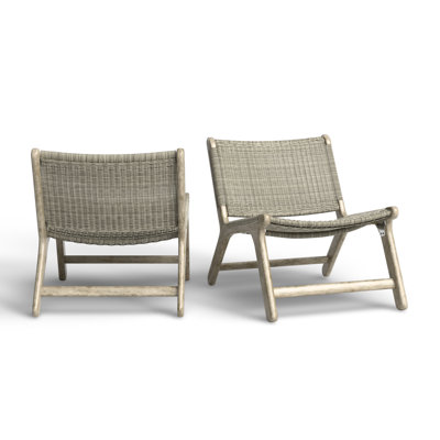 Almira Teak Outdoor Armless Lounge Chair