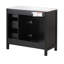 Meuble-lavabo 36 po avec comptoir de meuble-lavabo 36 po, 2 portes et 3 tiroirs, bois massif, panneaux de fibres à densité moyenne, noir-122763171