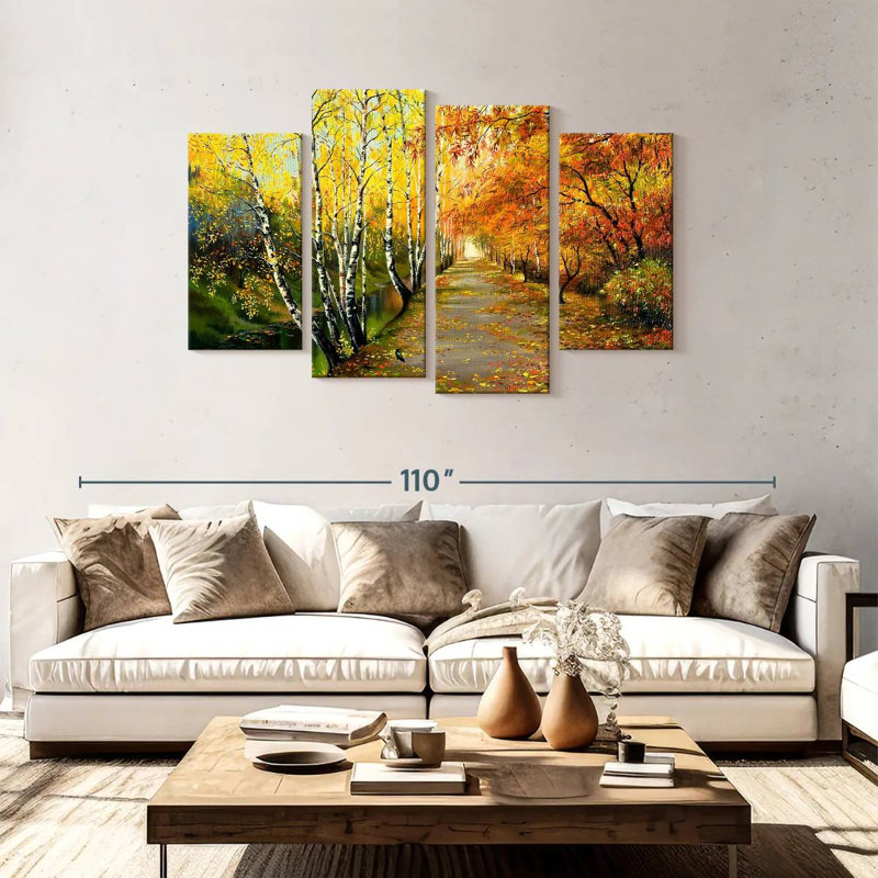 Peinture d'automne Alvord, H 48 po x l 75 po