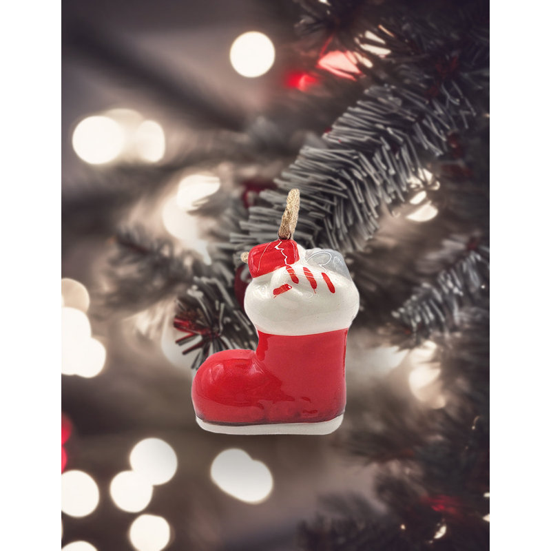Ornement en céramique de Noël - Botte de Noël par F07N7-21