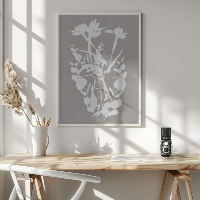 Illustration botanique 1, H 40 po x l 28 po, Blanc