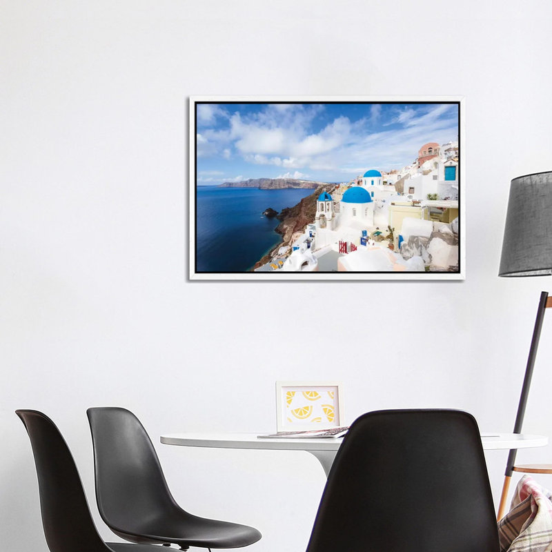 1 Piece Wall Art on Canvas, 101.6 cm H x 66.04 cm W, White Floater Framed