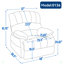 Grand fauteuil inclinable manuel en tissu For Living Roome
