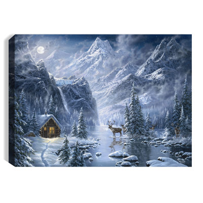 Halleck - Nordic Night 8x6 Lighted Tabletop Canvas