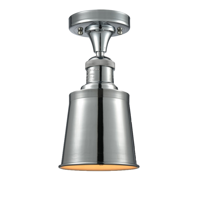 Plafonnier semi-encastré à 1 lumière 5 po Lavender Hill, Chrome poli
