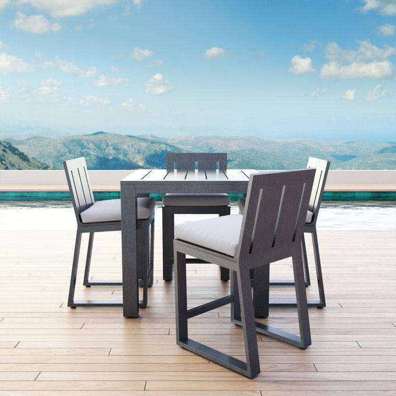 Redondo Outdoor Bar Stool, Cast Silver Sunbrella®, Bar Stool (30" Seat Height)