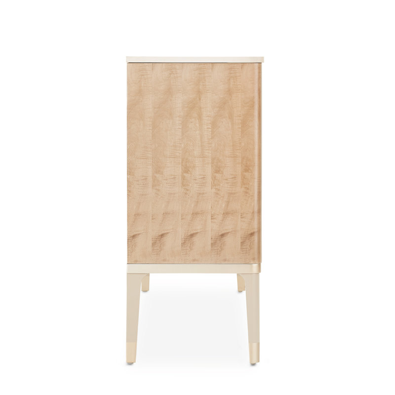 Malibu Crest 74.5'' W Sideboard, White/Blush