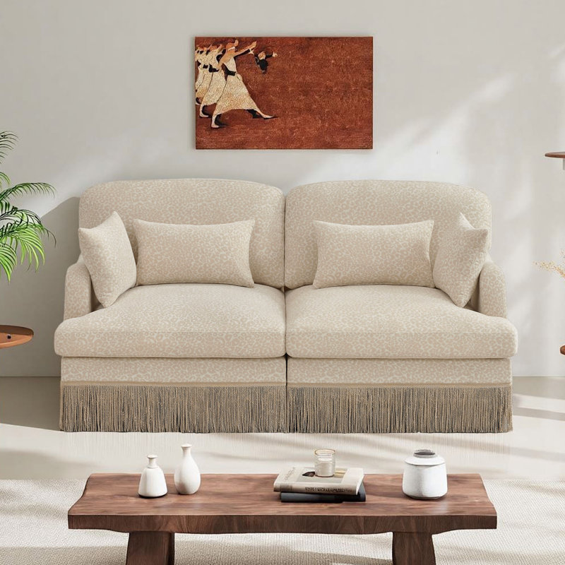 Canapé en chenille 69,2 po, Beige