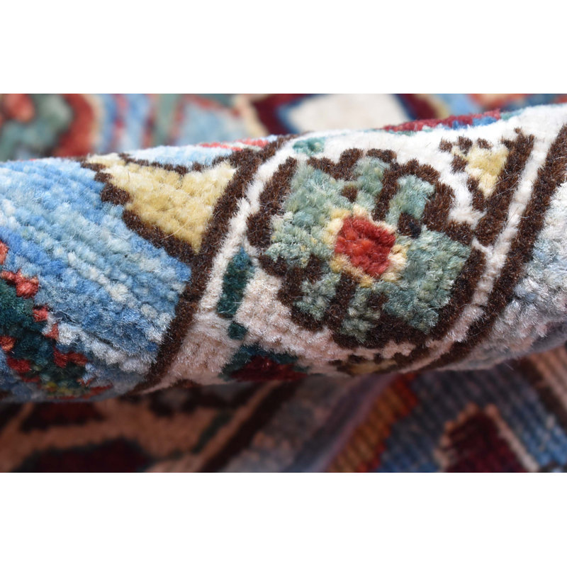 Tapis rectangulaire New Age de conception unique de style afghan New Turkmen