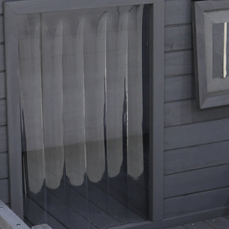 Chenil pour chien gris avec intérieur isolé