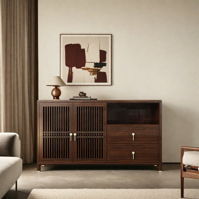 Light Luxury Solid Wood Sideboards Cabinet