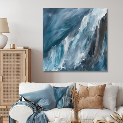 Cadre photo « splash blue indigo », reproduction d’art sur toile