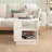 Glass End Table with Storage-147884110-172768073