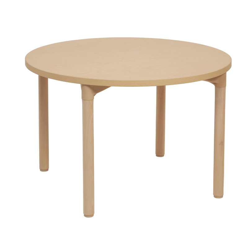 Table ronde polyvalente avec pieds en bois, H 20 po x L 36 po x l 36 po, Érable