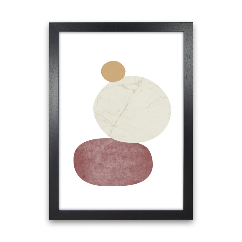 Pebbles II - Print, 88cm H x 64cm W x 3cm D, Black Framed