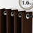 Grommet Room Darkening Linen Textured Curtain-607110986-607110984