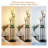Boho Floor Lamp with Shelves - 3-Light Rattan Standing Lamp with Foot Switch, Rustic Tall Corner Light for Living Room & Bedroom