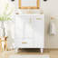 24" Bathroom Vanity With Sink, Bathroom Cabinet With Door Shelf, Deep Drawer, 2-Tier Pull-Out Basket, Solid Wood Frame And MDF Board, One Package-750708930