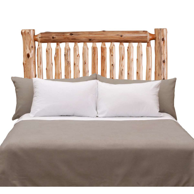  Cedar Log Small Spindle Headboard - Cal King - Coffee, California King