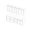 Ensemble d'armoires de cuisine en panneau de fibres à densité moyenne (MDF) H 96 po x l 103 po x P 24 po FK-Fusion-97830769