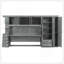 Lit escamotable simple avec garde-robe, armoire et bureau, gris-129747095