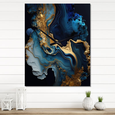 Abstract Geode Marble III - Marble Abstract Modern Wall Clock