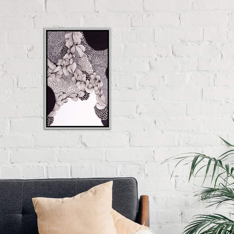 « waves of joie » par des loges de helen-impression sur image, H 26 po x l 18 po x 1,5 po, Toile avec cadre argenté