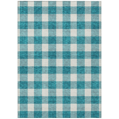 Colzie Flatweave Gingham Indoor / Outdoor Rug