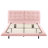Branson Floating PU Leather Platform Bed With LED Lights & Tufted Headboard-879610005