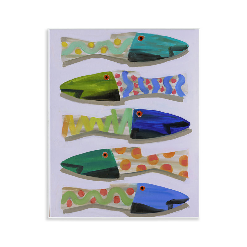 Wooden Fish Designs Wall Plaque Art by Jenny Westenhofer