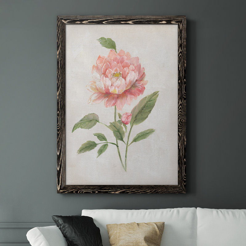 Grandiflora III - Peinture sur toile encadrée, Noir, H 31,5 po x l 23,5 po x P 1,5 po