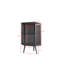 Armoire de coin moderne avec porte en verre trempé et tablettes de rangement pour la salle de bain, le salon et la chambre à coucher
