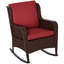 Chaise berçante d'extérieur en métal avec coussins-1531287951