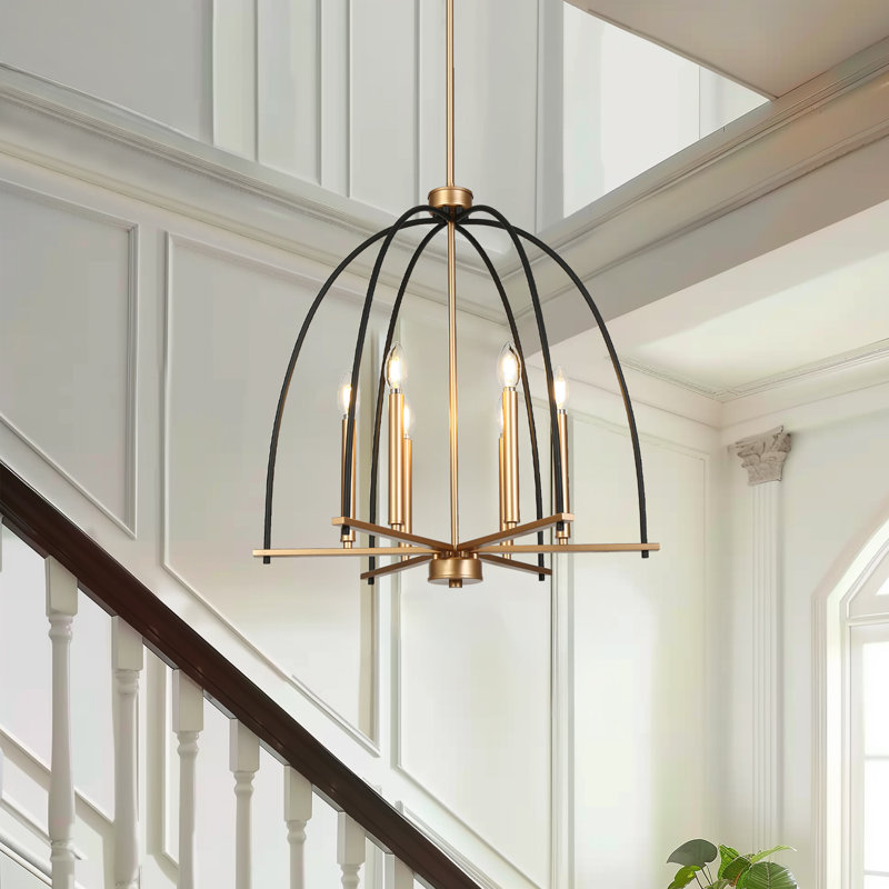 Aldrena 6-Light Lantern Candle-Style Chandelier