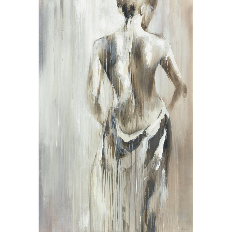 Aube subtile - peinture sur toile tendue, Impression sans cadre - Couteau gel, H 54 po x l 36 po