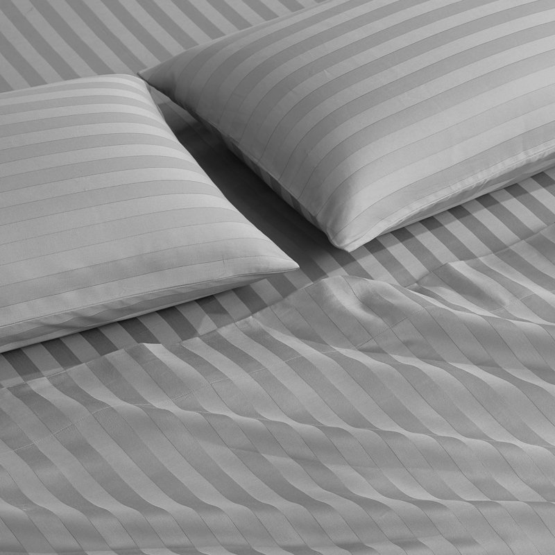The Sheet Lab Regal Dreams Sheet Sets, Twin Sheet Set with 1 Pillowcase, Gray