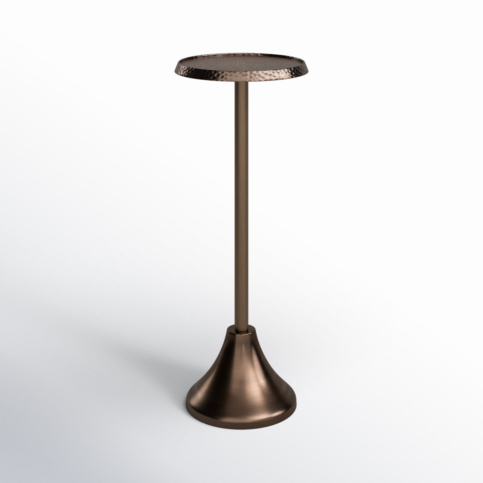 Deanna End Table, 23" H x 9" W x 9" D, Bronze Base/Bronze Top
