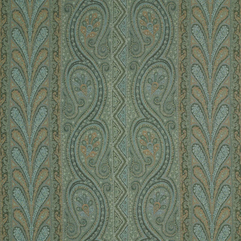 Chatelaine Paisley Fabric, Green