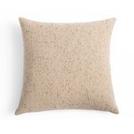 Stonewash Linen Pillow Cover & Insert, Hasselt Taupe, Square 22"