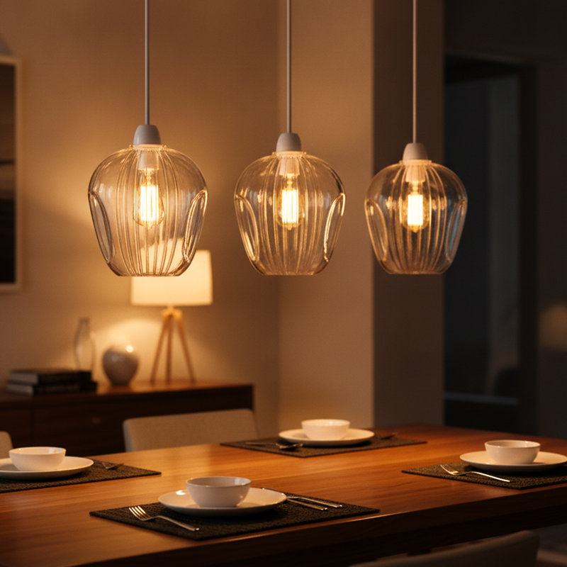 15cm H Glass Lamp Shade in Clear