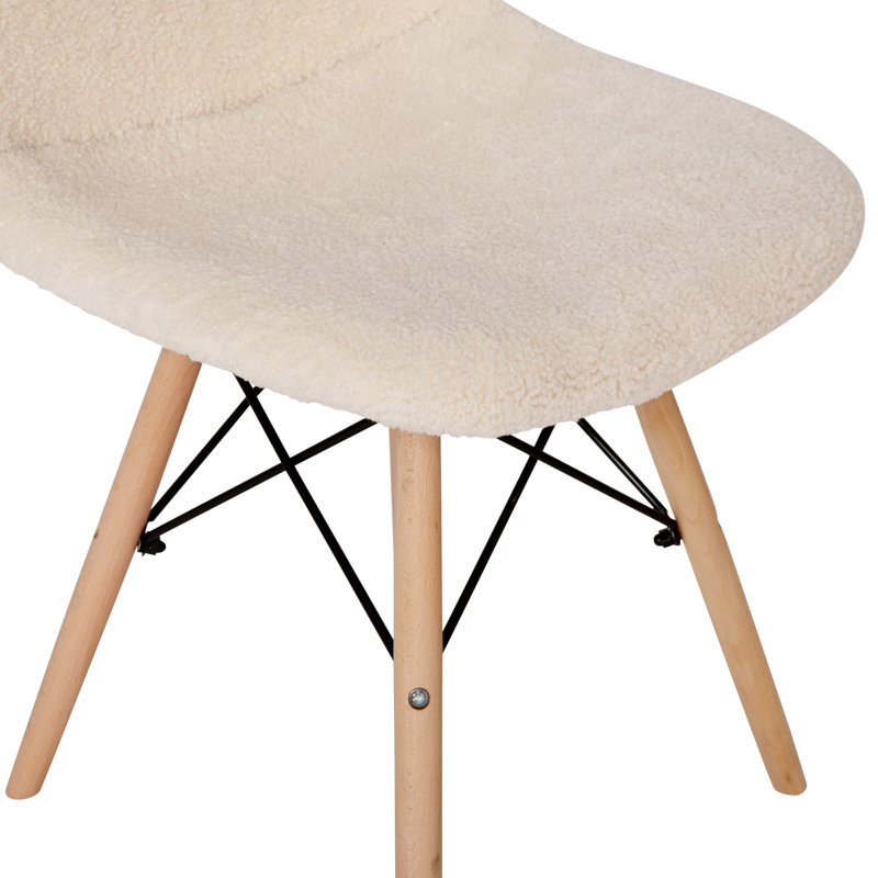 Fauteuil d'appoint Iker, Mélange de polyester blanc